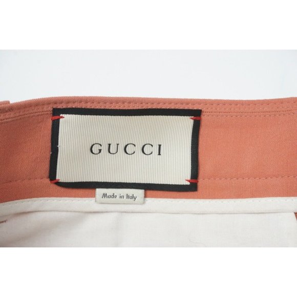 Gucci Peach Orange 100% Wool Lightweight Mens Pants Sz 30/33 CURRENT - Picture 7 of 10